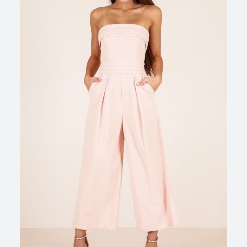 Showpo Up Ahead Jumpsuit in Beige